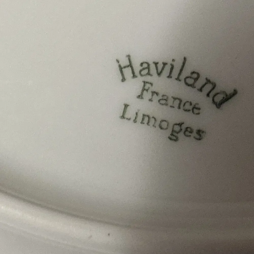 Haviland Limoges France Fleurs et Fruits De Saxe Porcelain Salad Plates Set of 3